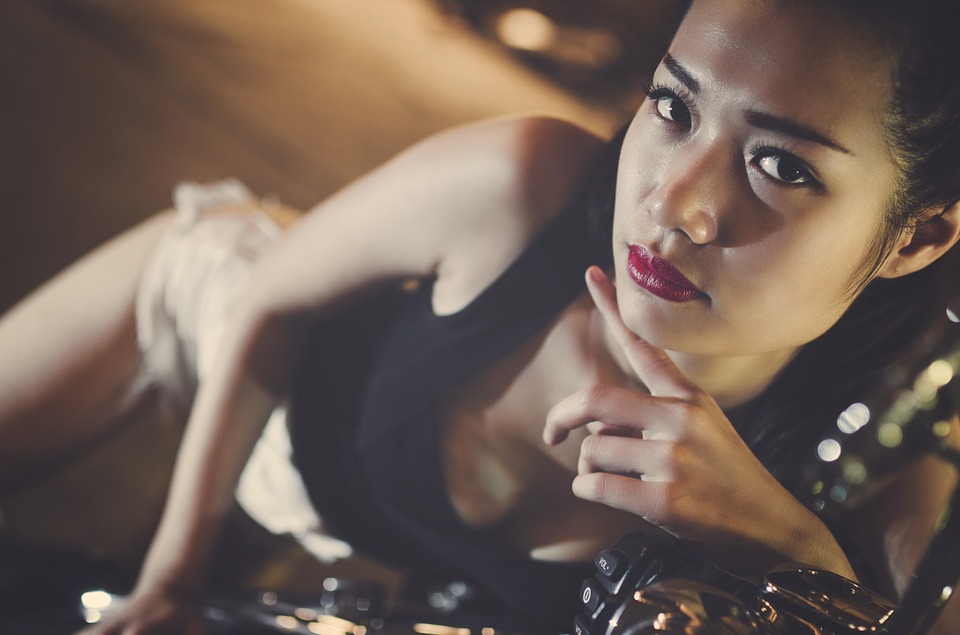 female model posing